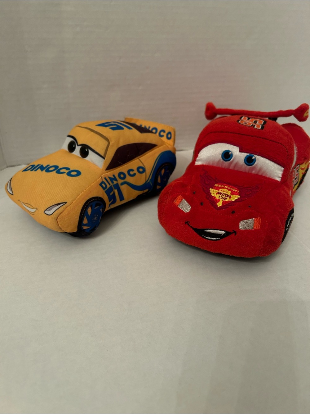 Cars Lightning McQueen & Cruz Ramirez Plush Toy Set - Red & Yellow